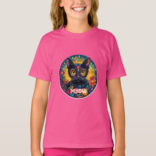 Camiseta Sobrecarga de Cuteness do gatinho! Grelha de Gato  (Frente)