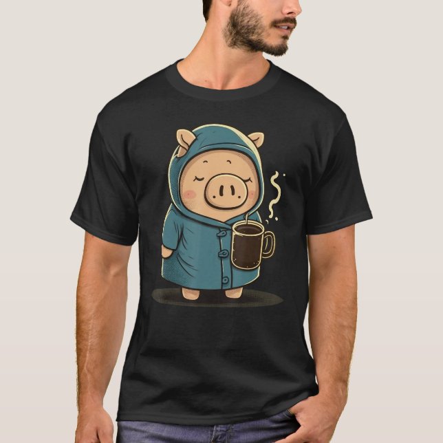 Camiseta Sobrecarga de porco rabo-grão (Frente)