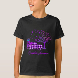 Camiseta Sobredosagem Borboleta Borboleta Fita Roxo