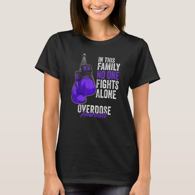 Camiseta Sobredosagem Mês Boxe Luvas Roxo (Frente)
