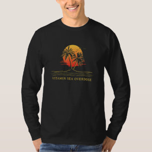 Camiseta Sobredose de Mar de Vitamina Humor de Praia Féria