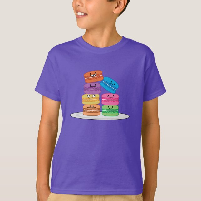 Camiseta Sobremesa doce francesa do biscoito dos Macaroons (Frente)