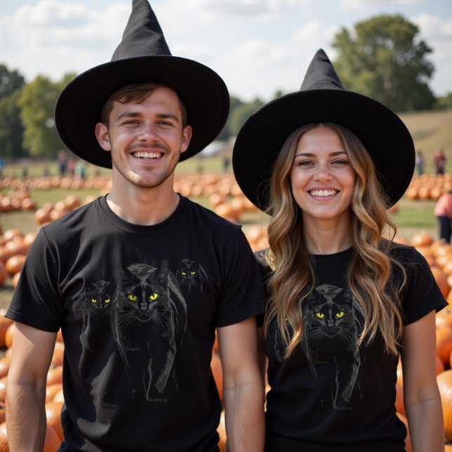 Camiseta Sobrenatural Gótico Sombra Negra Moderna (Criador carregado)