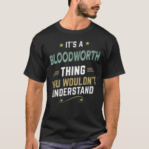 Camiseta Sobrenome BLOODWORTH, Nome Personalizado