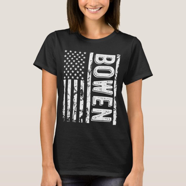 Camiseta Sobrenome Bowen Engraçado Equipe de Sobrenome Famí (Frente)