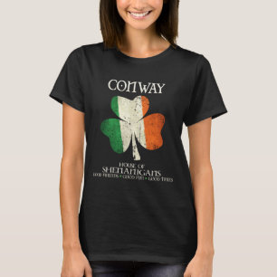 Camiseta Sobrenome Conway Família Irlanda Casa Irlandesa De
