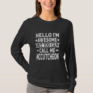 Camiseta Sobrenome da Equipe da Família McCutcheon me chame