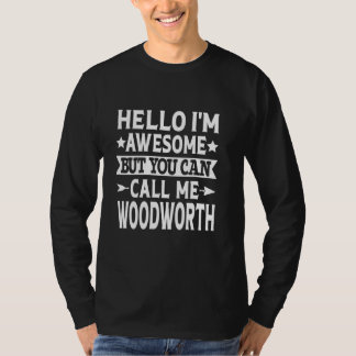 Camiseta Sobrenome Da Equipe Da Família Woodworth Surname M