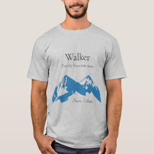 Camiseta Sobrenome de Férias da Montanha Familiar