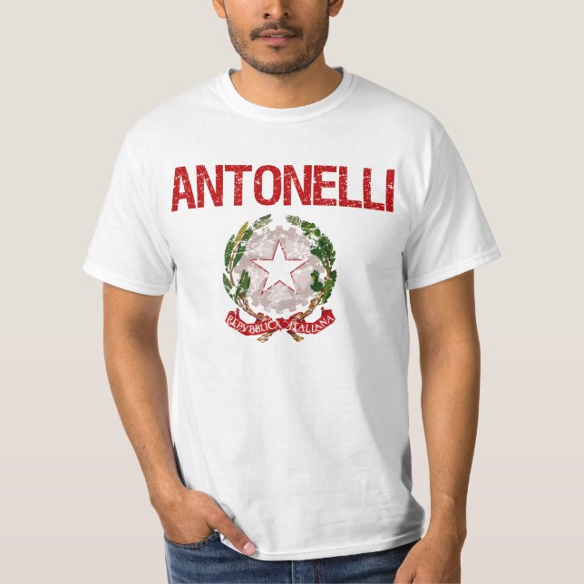 Camiseta Sobrenome do italiano de Antonelli (Frente)