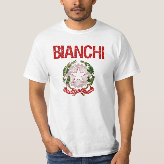 Camiseta Sobrenome do italiano de Bianchi (Frente)
