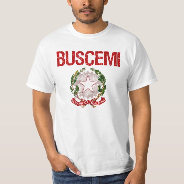 Camiseta Sobrenome do italiano de Buscemi (Frente)