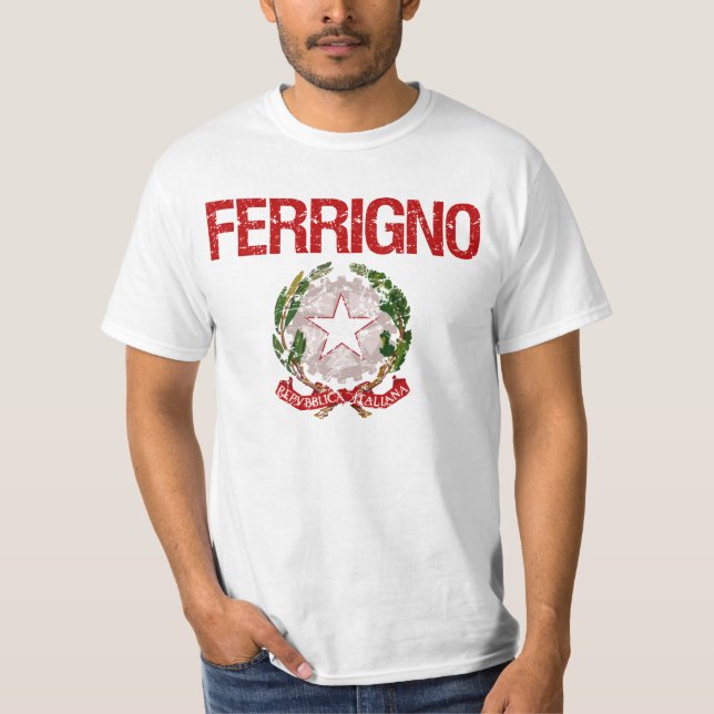 Camiseta Sobrenome do italiano de Ferrigno (Frente)