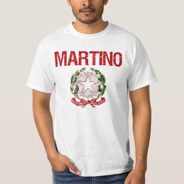 Camiseta Sobrenome do italiano de Martino (Frente)