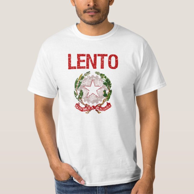 Camiseta Sobrenome do italiano do Lento (Frente)
