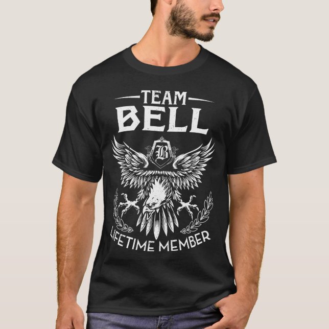 Camiseta Sobrenome do Membro da Vida útil do Team BELL (Frente)