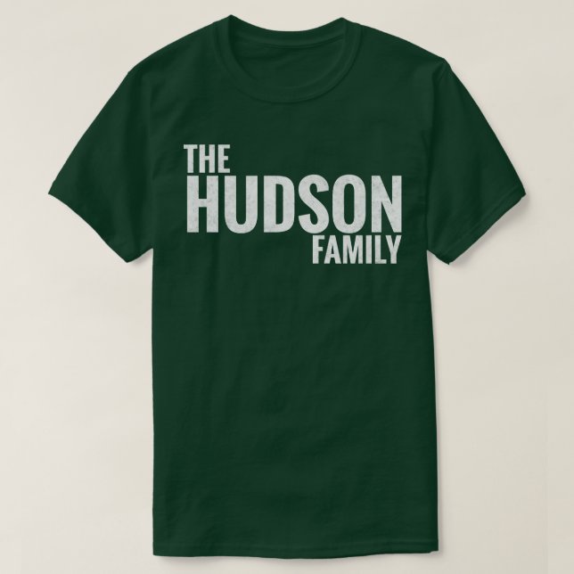 Camiseta Sobrenome Hudson Family Surname Hudson (Frente do Design)
