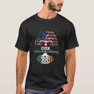 Camiseta Sobrenome Irlandês Cox Raízes Celta Irlandesas