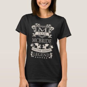 Camiseta Sobrenome MCBRIDE, crista do nome da família MCBRI