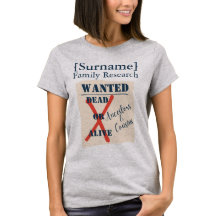 Camiseta '[Sobrenome] Pesquisa Familiar (Cartaz de