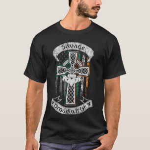 Camiseta Sobrenome Savage família Irlandeses americanos ban