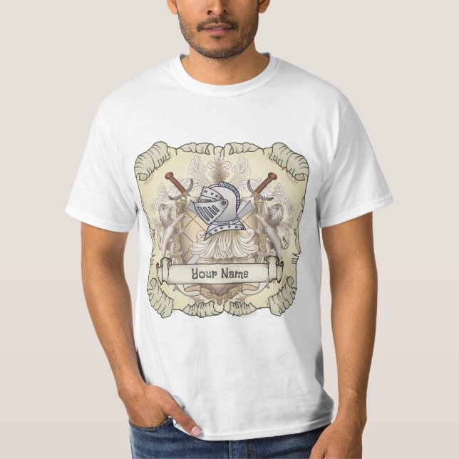 Camiseta Sobrenome Sepia Knight Shield (Frente)