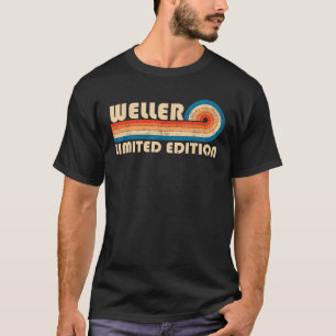 Camiseta Sobrenome WELLER Retro Vintage Anos 80 90 Aniversá