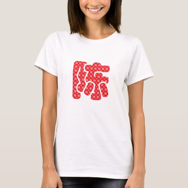 Camiseta Sobrenomes chineses (Frente)