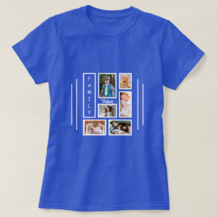 Camiseta Sobreposição de Colagem de Fotografia da Famíli