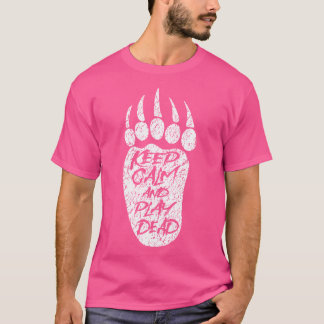 Camiseta Sobreviva A Um Ataque Ao Urso Mantenha Calma E Jog