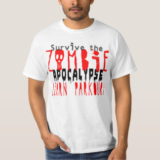 Camiseta Sobreviva ao apocalipse do zombi com Parkour