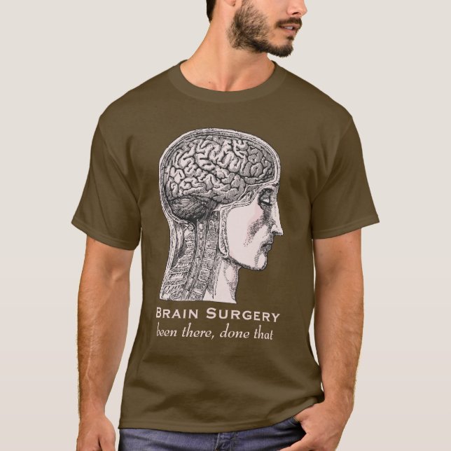 Camiseta Sobrevivência à Cirurgia Cerebral Engrenagem Médic (Frente)