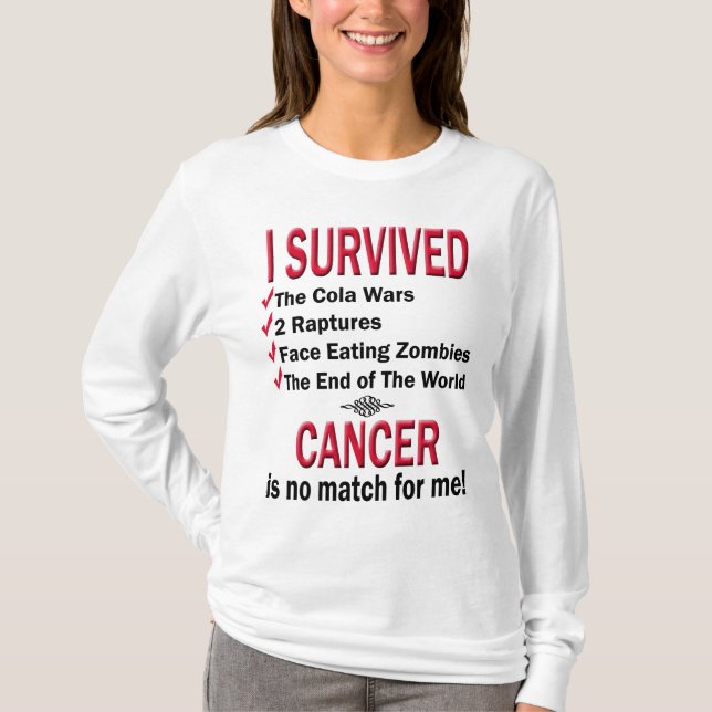 Camiseta Sobrevivência - Cancer sem Correspondência (Frente)