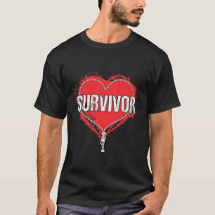 Camiseta Sobrevivência Cardíaca Sobrevivente de Cirurgia No