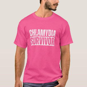 Camiseta Sobrevivência Chlamydia Engraçado Gato Sarcástico