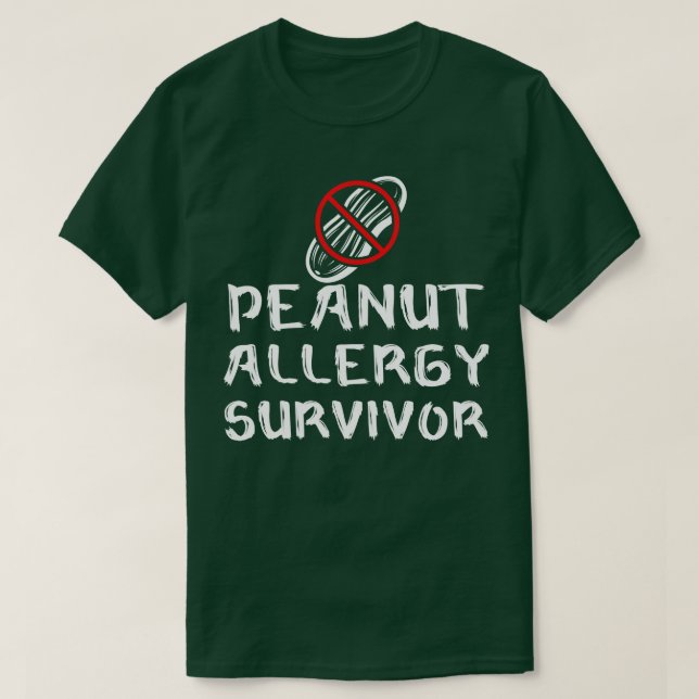 Camiseta Sobrevivência com Alergia a Peanut 2 (Frente do Design)