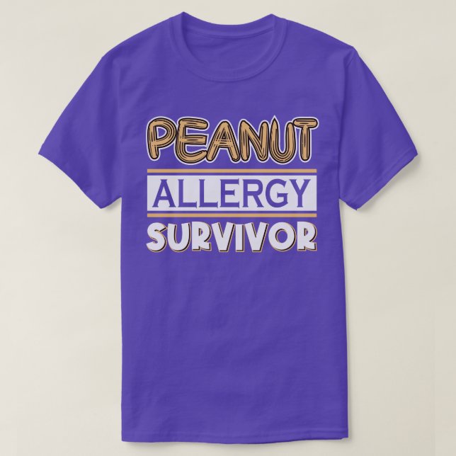 Camiseta Sobrevivência da Alergia de Peanut (Frente do Design)