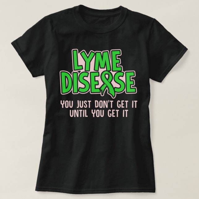 Camiseta Sobrevivência da doença de Lyme Swe de Sensibiliza (Frente do Design)