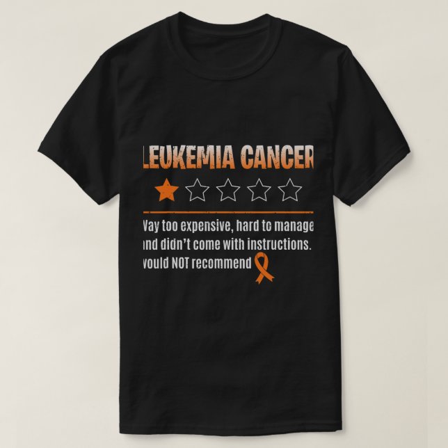 Camiseta Sobrevivência da Leucemia 1 Fita Laranja Com Rotaç (Frente do Design)
