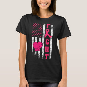 Camiseta Sobrevivência da Mama Cancer da Mama Americano Fla