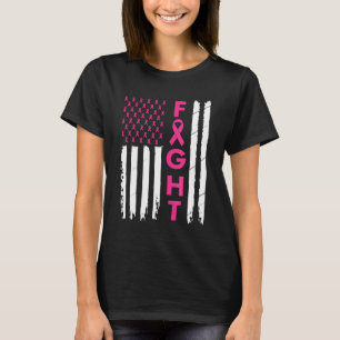 Camiseta Sobrevivência da Mama Cancer da Mama Americano Fla