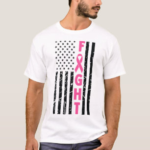 Camiseta Sobrevivência da Mama Cancer da Mama Americano Fla