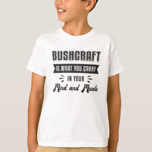 Camiseta Sobrevivência de Bushcrafter Sobrevivente de Bushc