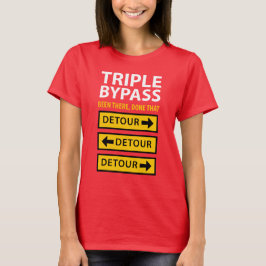Camiseta Sobrevivência de Cirurgia Cardíaca de Tripla Engra