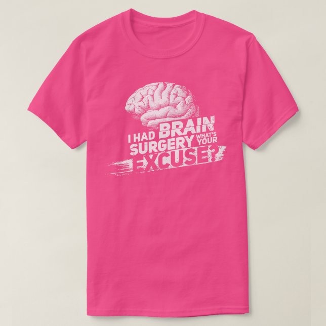 Camiseta Sobrevivência de Cirurgia Cerebral Orgulhosa 1 (Frente do Design)