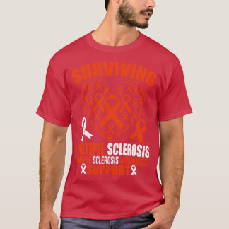 Camiseta Sobrevivência de Esclerose Múltipla Oronge Fita Co