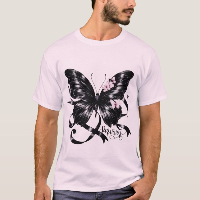 Camiseta Sobrevivência de Melanoma - Camisa-T de Awarene co (Frente)