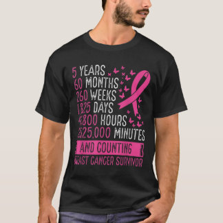 Camiseta Sobrevivência do Câncer da Mama Sensibilização 5 A