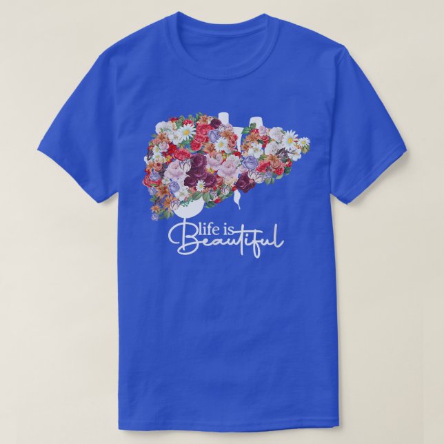 Camiseta Sobrevivência do câncer de figado em Cirurgia de T (Frente do Design)