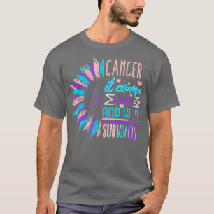 Camiseta Sobrevivência do câncer de tiróide Sunflower Thyro